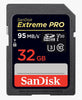 Cartão de Memória Sandisk Sd Extreme Pro 32Gb (95Mb/S)