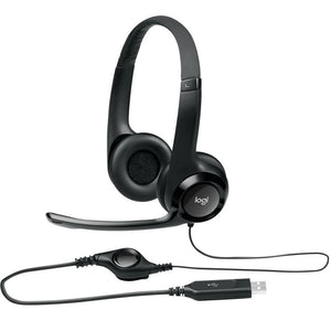 Fone Headset com fio USB Logitech H390