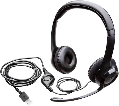 Fone Headset com fio USB Logitech H390