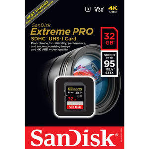 Cartão de Memória Sandisk Sd Extreme Pro 32Gb (95Mb/S)