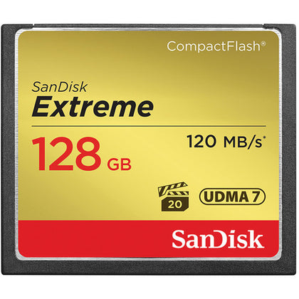 CARTÃO DE MEMÓRIA SANDISK COMPACT FLASH - CF 128GB EXTREME 120MB/S