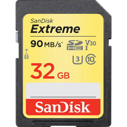 CARTÃO DE MEMÓRIA SANDISK SDHC EXTREME -  32GB 90-40MB/S 4K