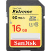 CARTÃO DE MEMÓRIA SANDISK SDHC EXTREME - 16GB 90-40MB/S 4K
